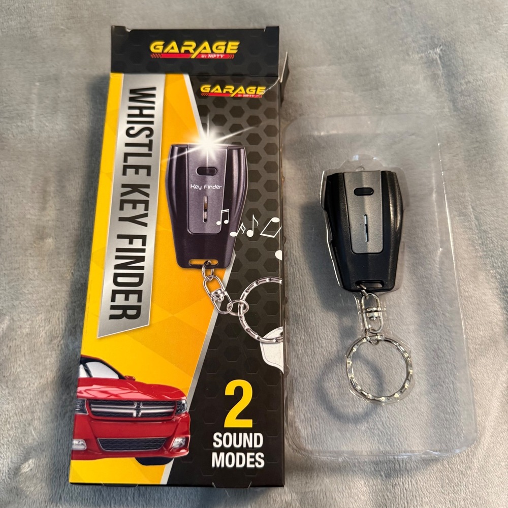 Garage by Nifty Whistle Key Finder LED Light 2‎ Sound Modes Black New